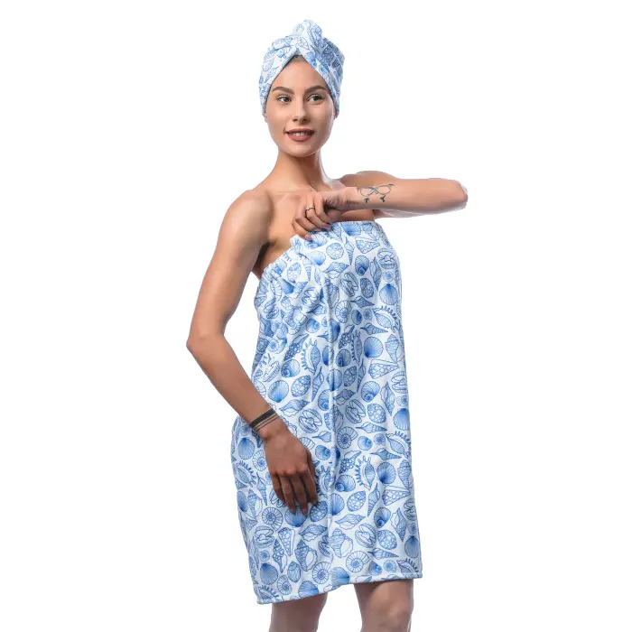 Тюрбан с принт комплект М6 - 1490 - Тюрбан с принт комплект М6 - 1490