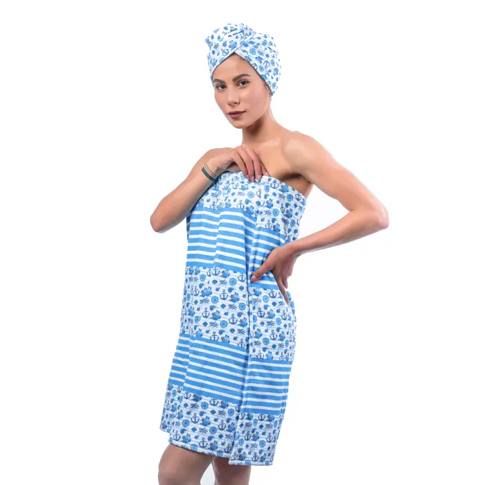 Тюрбан с принт комплект М9 - 1499 - Тюрбан с принт комплект М9 - 1499