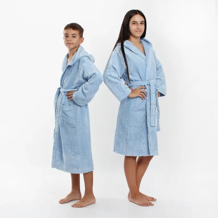 Юношески халат Нишка - светло синьо - 1913 - Юношески халат Нишка - светло синьо - 1913