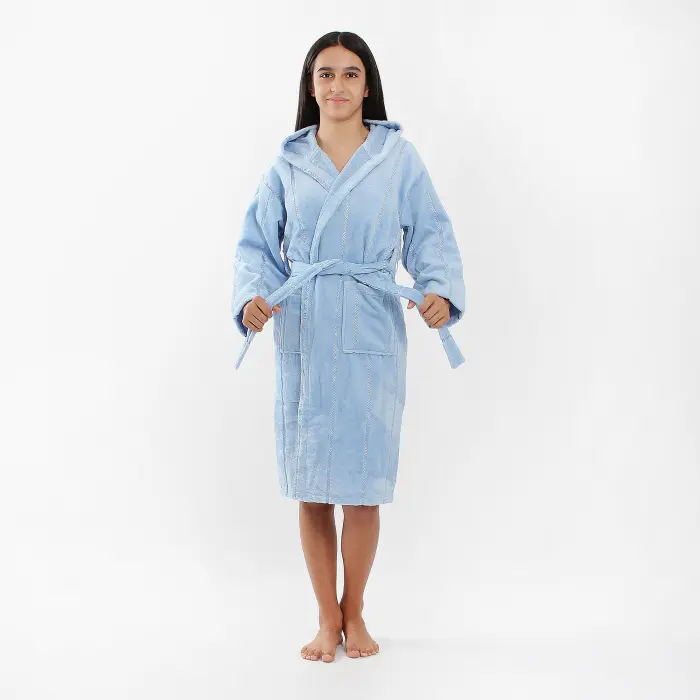 Юношески халат Нишка - светло синьо - 1916 - Юношески халат Нишка - светло синьо - 1916