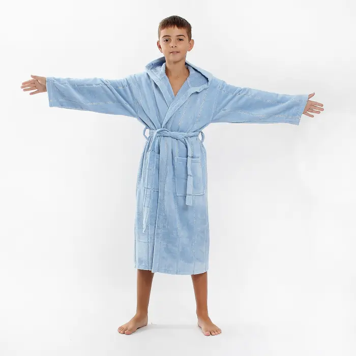 Юношески халат Нишка - светло синьо - 1919 - Юношески халат Нишка - светло синьо - 1919