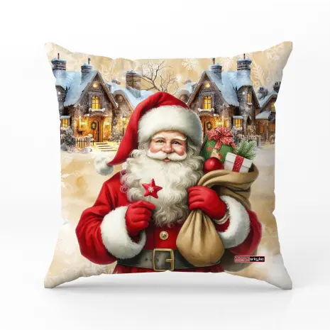 Декоративна възглавница с коледни мотиви - 5366 - Декоративна възглавница с коледни мотиви - 5366