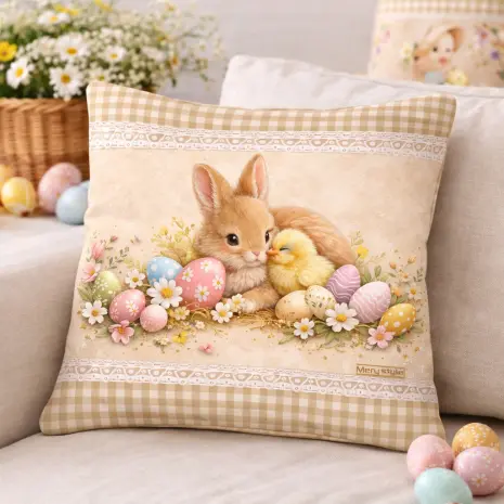 Декоративна възглавница - Великденски мотиви - 5433