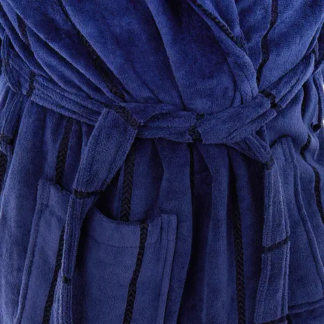 Халат нишка - Тъмно син - мъжки - Халат нишка - Тъмно син - мъжки