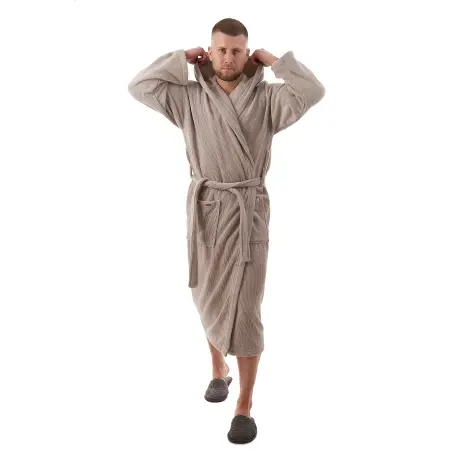 Халат Рипс - Светло сив - мъжки - Халат Рипс - Светло сив - мъжки