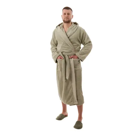 Халат Севи лого - MS - светло зелен- мъжки - Халат Севи лого - MS - светло зелен- мъжки