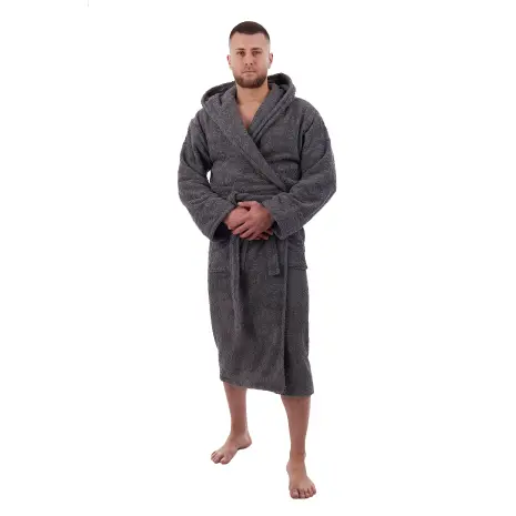 Халат ЖАКАРД - MS - Сив - мъжки - Халат ЖАКАРД - MS - Сив - мъжки