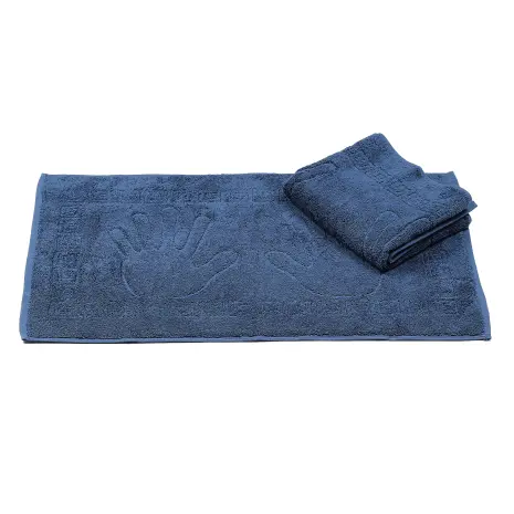 Хавлиена кърпа с мотив ръце - Тъмно синя