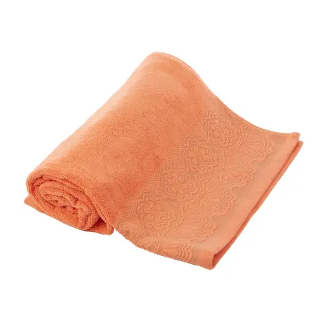 Хавлия Микропамук Дантела - Оранжево - Хавлия Микропамук Дантела - Оранжево