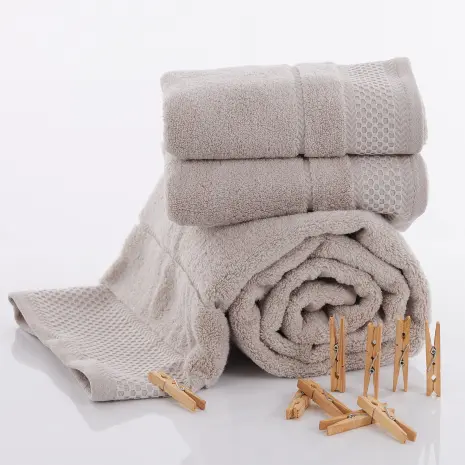 Хавлия за баня Микропамук - Светло бежово - Хавлия за баня Микропамук - Светло бежово