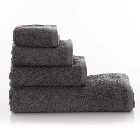 Хавлия за баня Жакард MS - Тъмно сиво