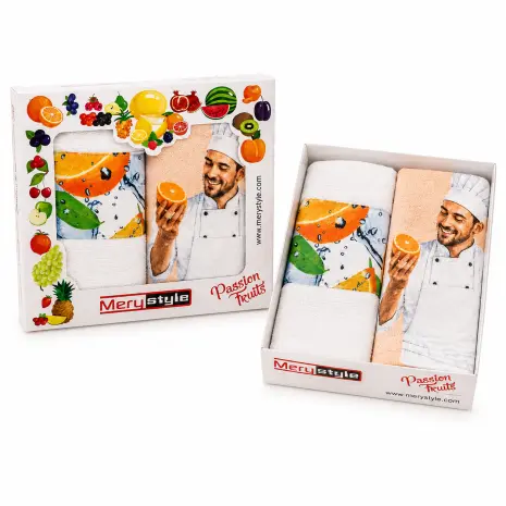 Комплект кърпи „Passion Fruits“ – Портокали - 30х50 см - 5644 - Комплект кърпи „Passion Fruits“ – Портокали - 30х50 см - 5644