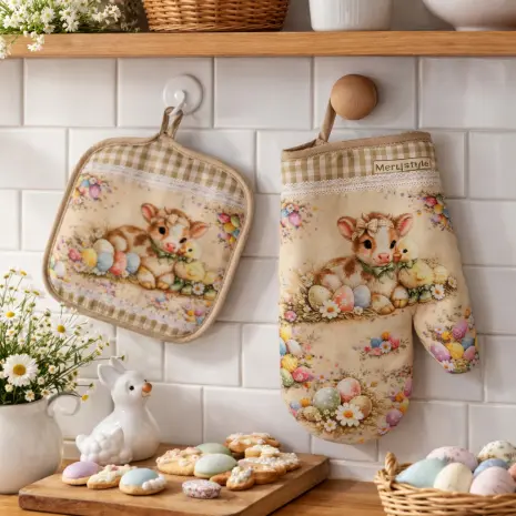 Комплект ръкохватки с великденски мотиви - 5439