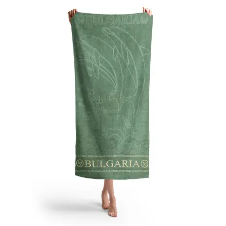 Плажна хавлия Делфин MS - Зелено