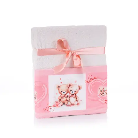 Поларено одеяло - крем с печат - Свети Валентин - Поларено одеяло - крем с печат - Свети Валентин