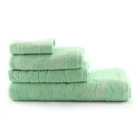 Комплект 4 броя хавлия Цветя - Мента - 1048 | Комплект 4 броя хавлия Цветя - Мента - 1048