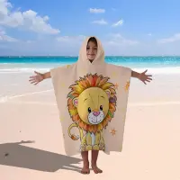 Детско хавлиено пончо - Лъв - Детско хавлиено пончо - Лъв