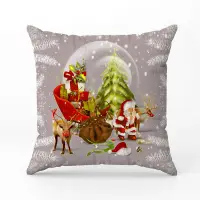 Декоративна възглавница с коледни мотиви - 2355 - Декоративна възглавница с коледни мотиви - 2355