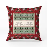 Декоративна възглавница с коледни мотиви - 2395 - Декоративна възглавница с коледни мотиви - 2395