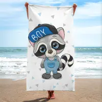 Детска хавлиена кърпа - Енот - Детска хавлиена кърпа - Енот