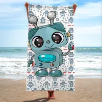 Детска хавлиена кърпа - Робот - Детска хавлиена кърпа - Робот