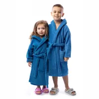 Детски халат Елеганс - Морско синьо - Детски халат Елеганс - Морско синьо
