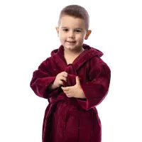 Детски халат нишка - бордо - 679 |  Детски халат нишка - бордо - 679