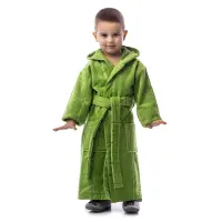 Детски халат нишка - зелен - 654 | Детски халат нишка - зелен - 654