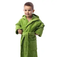 Детски халат нишка - зелен - 655 | Детски халат нишка - зелен - 655