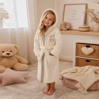 Детски халат Sunny - крем - 5/6 години - Детски халат Sunny - крем - 5/6 години