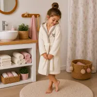 Детски халат Sunny - крем - 7/8 години - Детски халат Sunny - крем - 7/8 години