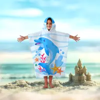 Детско хавлиено пончо - 5056 - Детско хавлиено пончо - 5056