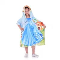 Детско пончо - Синя принцеса - 1416 | Детско пончо - Синя принцеса - 1416