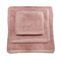 Едноцветна хавлиена кърпа "ЛОТОС" - комплект - 3 броя -пепел от рози - Едноцветна хавлиена кърпа "ЛОТОС" - комплект - 3 броя -пепел от рози