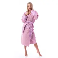 Халат букле MS печат - Пепел - дамски - 1854 | Халат букле MS печат - Пепел - дамски - 1854