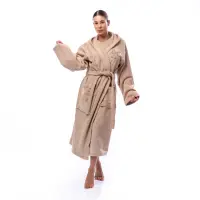 Халат Едноцветен Лукс - Капучино - дамски - 1577 | Халат Едноцветен Лукс - Капучино - дамски - 1577