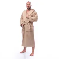 Халат Едноцветен Лукс - Капучино - мъжки - 1604 | Халат Едноцветен Лукс - Капучино - мъжки - 1604