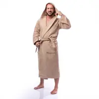 Халат Едноцветен Лукс - Капучино - мъжки - 1605 | Халат Едноцветен Лукс - Капучино - мъжки - 1605
