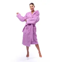 Халат Едноцветен Лукс - Светло Лилаво - дамски - 1593 | Халат Едноцветен Лукс - Светло Лилаво - дамски - 1593