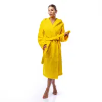 Халат Едноцветен Лукс - Жълт - дамски - 1599 | Халат Едноцветен Лукс - Жълт - дамски - 1599