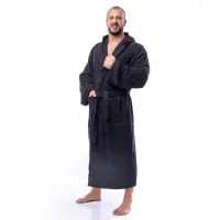 Халат Маер - Черен - мъжки - 1559 | Халат Маер - Черен - мъжки - 1559