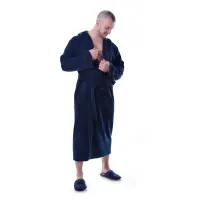 Халат Маер - Тъмно синьо - мъжки - 1186 | Халат Маер - Тъмно синьо - мъжки - 1186