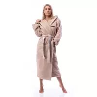 Халат Микропамук - капучино - дамски - 161 | Халат Микропамук - капучино - дамски - 161