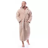 Халат Микропамук - капучино - мъжки - Халат Микропамук - капучино - мъжки