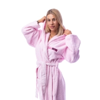Халат Микропамук - розов - дамски - 76 |  Халат Микропамук - розов - дамски - 76