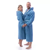 Халат Микропамук - син - дамски - 226 | Халат Микропамук - син - дамски - 226
