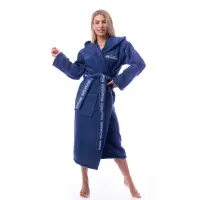 Халат Микропамук - тъмно син - дамски - 228 |  Халат Микропамук - тъмно син - дамски - 228