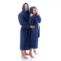 Халат Микропамук - тъмно син - дамски - 233 |  Халат Микропамук - тъмно син - дамски - 233