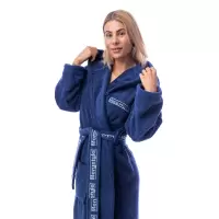 Халат Микропамук - тъмно син - дамски - 231 |  Халат Микропамук - тъмно син - дамски - 231