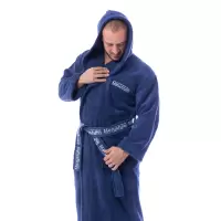 Халат Микропамук - тъмно син - мъжки - 193 | Халат Микропамук - тъмно син - мъжки - 193